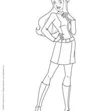 Sam - Fashion 3 - Coloriage - Coloriage TOTALLY SPIES - Coloriage SAM