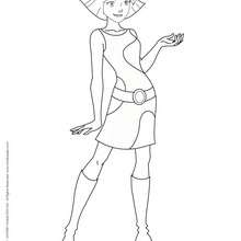 Clover - Fashion 2 - Coloriage - Coloriage TOTALLY SPIES - Coloriage CLOVER