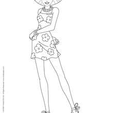 Clover - Fashion 1 - Coloriage - Coloriage TOTALLY SPIES - Coloriage CLOVER
