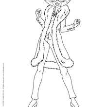 Clover - Disco - Coloriage - Coloriage TOTALLY SPIES - Coloriage CLOVER