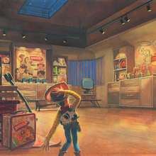 La chambre de Andy - Dessin - Esquisses de Toy Story
