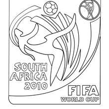 Coloriage : Logo de la coupe du monde de Footbal  2010 en Afrique du Sud