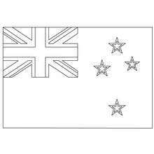 Coloriage du drapeau de la NOUVELLE ZELANDE