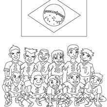 Coloriage EQUIPE FOOT BRESIL