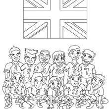 Coloriage EQUIPE FOOT ANGLETERRE