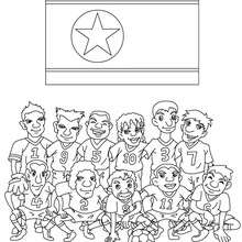 Coloriage EQUIPE FOOT COREE DU NORD