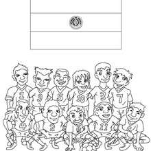 Coloriage EQUIPE FOOT PARAGUAY