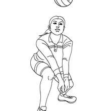 VOLLEYEUSE à colorier - Coloriage - Coloriage SPORT - Coloriage VOLLEYBALL
