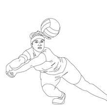 Coloriage VOLLEYBALL à imprimer - Coloriage - Coloriage SPORT - Coloriage VOLLEYBALL