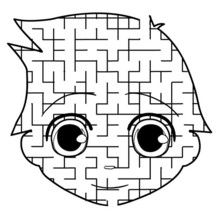 Le visage de Téo - Jeux - Jeux de Labyrinthes - Les labyrinthes EXCLUSIFS de Jedessine