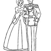 Coloriage : La princesse et le prince sont amoureux
