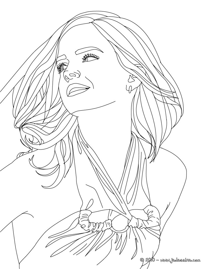 Emma Watson Easy Coloring Pages