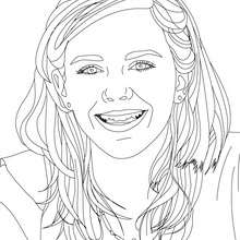 Coloriage Grand sourire Emma Watson