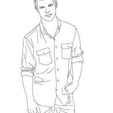 ColoriageTaylor Lautner chemise - Coloriage - Coloriage DE STARS - Coloriage TAYLOR LAUTNER