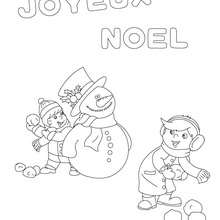 Coloriage joyeux Noel à imprimer