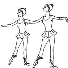 Coloriage danseuses de ballet