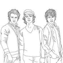 Coloriage 3 Jonas Brothers - Coloriage - Coloriage DE STARS - Coloriage JONAS BROTHERS - Coloriage THE JONAS BROTHERS