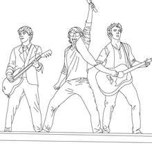 Les Jonas Brothers en concert coloriage