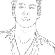 Coloriage portrait Nick Jonas