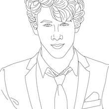 Coloriage : Portrait Nick Jonas à colorier