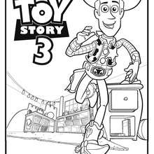 Woody le cowboy à colorier - Coloriage - Coloriage DISNEY - Coloriage DISNEY TOY STORY