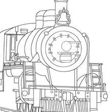 Avant de locomotive à colorier - Coloriage - Coloriage VEHICULES - Coloriage TRAIN - Coloriages TRAINS