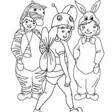 Coloriage costume carnaval petits animaux