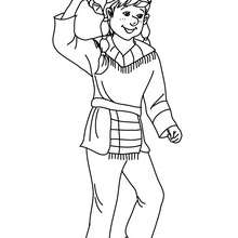 Coloriage costume carnaval indien