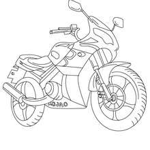 Coloriage moto routière à imprimer - Coloriage - Coloriage VEHICULES - Coloriage MOTOS - Coloriage MOTOS ROUTIERES