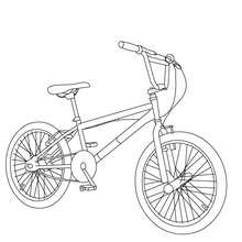 Coloriage : Vélo bicross à colorier
