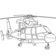 Coloriage grand hélicoptère gratuit - Coloriage - Coloriage VEHICULES - Coloriage HELICOPTERE