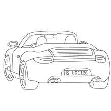 Coloriage : Arrière Porsche Carrera à colorier