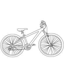 Coloriage : Profil de Vélo bicross à colorier