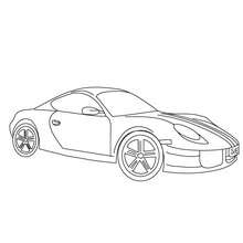 Porsche Cayman à colorier - Coloriage - Coloriage VEHICULES - Coloriage VOITURE - Coloriage VOITURE DE SPORT
