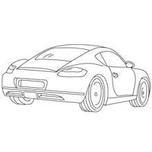 Coloriage : Porsche Cayman à colorier