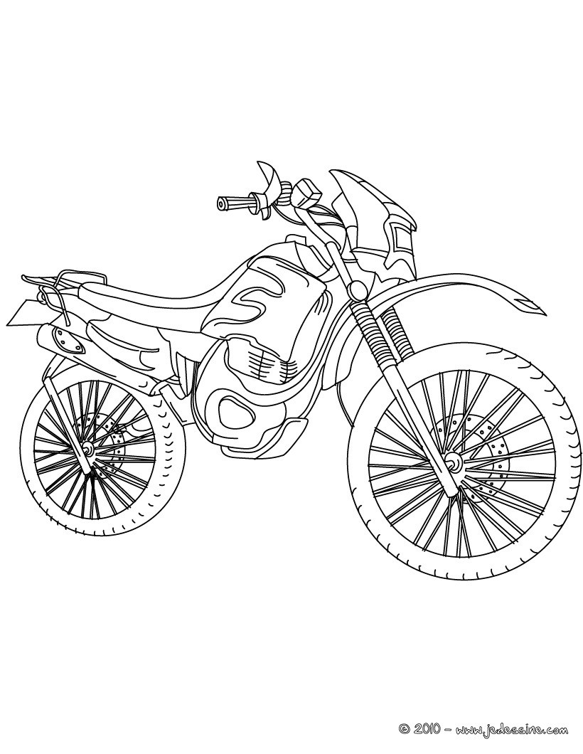 Coloriage204: coloriage de moto cross a imprimer