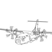 Coloriage avion de guerre à hélices