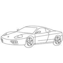 Ferrari Modena à colorier - Coloriage - Coloriage VEHICULES - Coloriage VOITURE - Coloriage VOITURE DECAPOTABLE