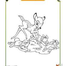 Coloriage Disney : Bambi et PanPan