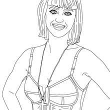 Coloriage Katy Perry cheveux courts - Coloriage - Coloriage DE STARS - Coloriage KATY PERRY