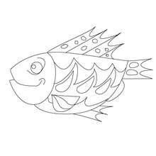 Coloriage poisson d'avril piquant - Coloriage - Coloriage FETES - Coloriage POISSON AVRIL