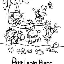 Coloriage : Les amis de PETIT LAPIN BLANC à colorier