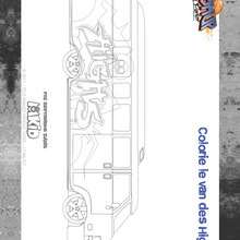 Coloriage High5 - BASKUP - Bus High5