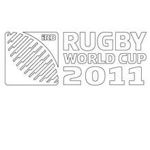 Coloriage : Logo IRB de la coupe du monde de rugby 2011