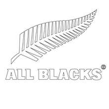 Coloriage équipe de Rugby ALL BLACKS NOUVELLE ZEALANDE - Coloriage - Coloriage SPORT - Coloriage RUGBY