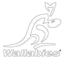 Coloriage : Blason des Wallabies - L'équipe de rugby d'Australie