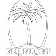 Coloriage : Blason des Iles Fidji au Rugby