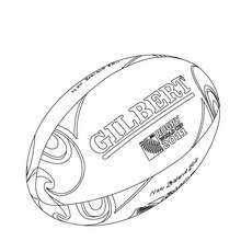 Coloriage du ballon officiel de la Coupe du Monde de Rugby