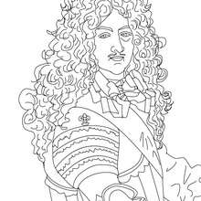 Coloriage de LOUIS XIV le Roi Soleil