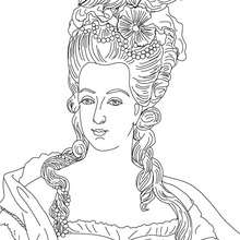 Coloriage de la reine MARIE ANTOINETTE